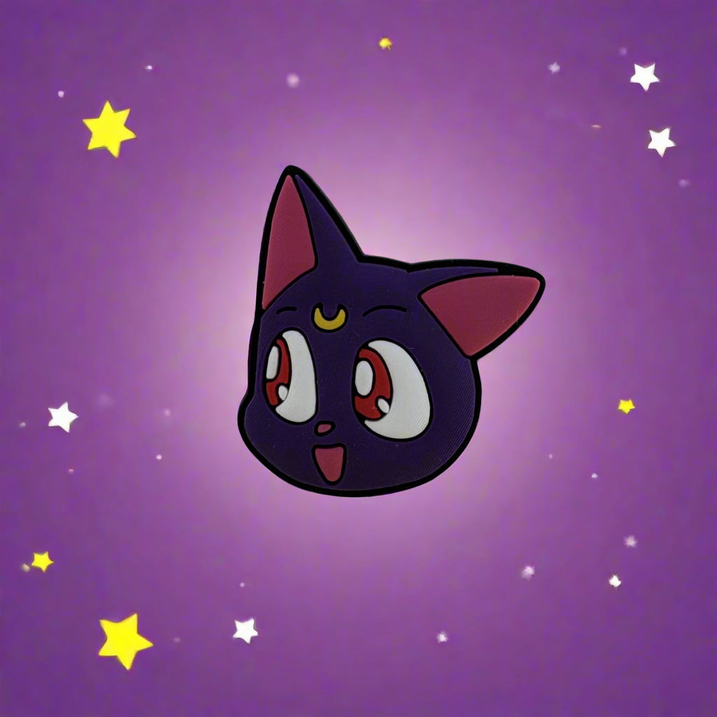Luna Purple Cat Charm