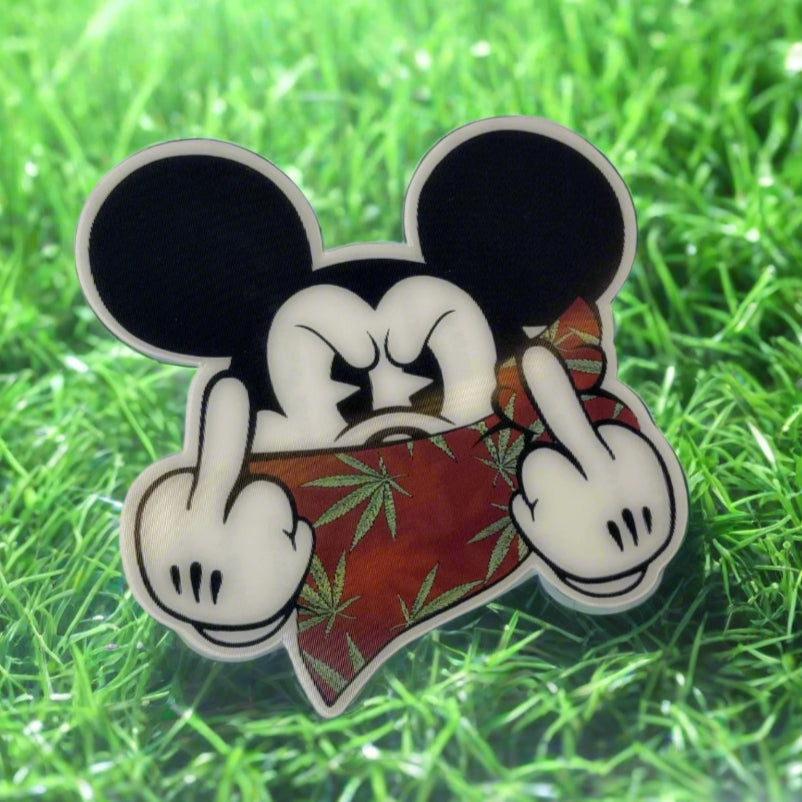 Mickey Flip Off 2D Sticker