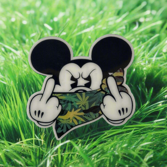 Mickey Flip Off 2D Sticker