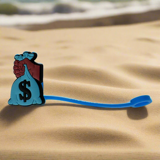 Money Bag Croc Straw Topper