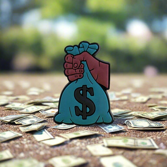 Money Bag Grab Croc Charm