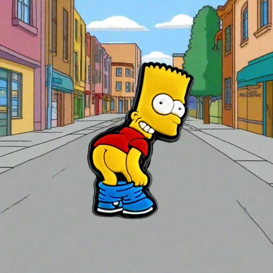 Mooning Bart Simpson Croc Charm
