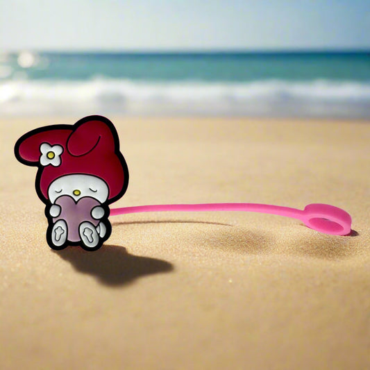 My Melody Heart Croc Straw Topper