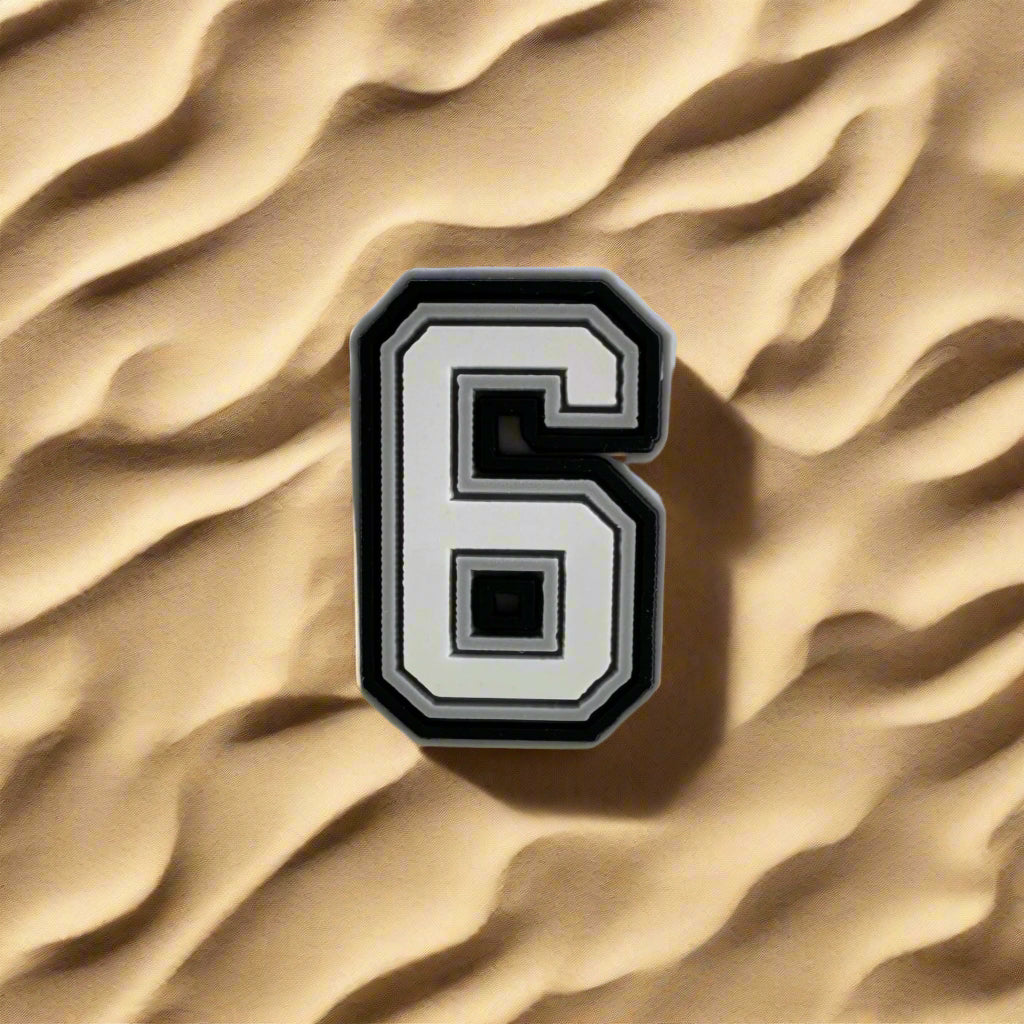 Number 6 Croc Charm