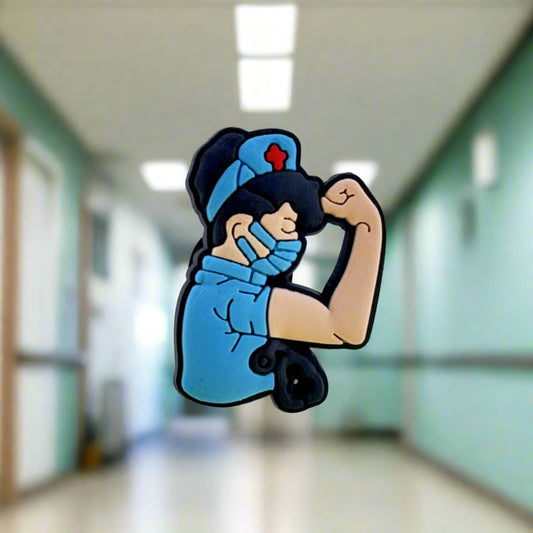 Nurse with Blue-T Charm