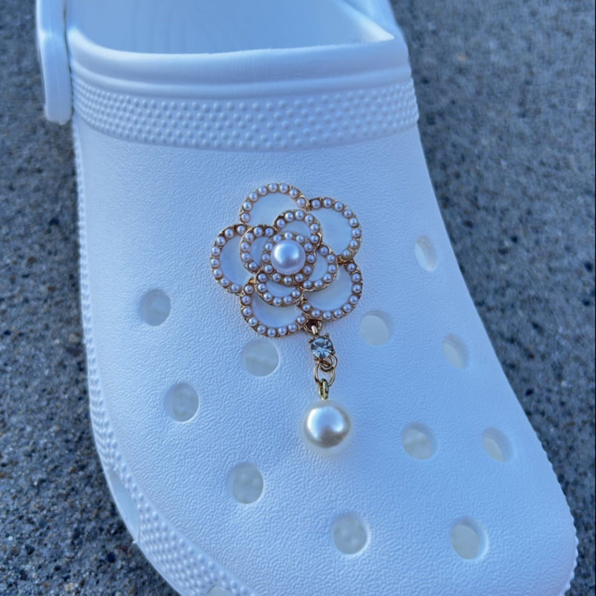Pearl Flower Bling Charm