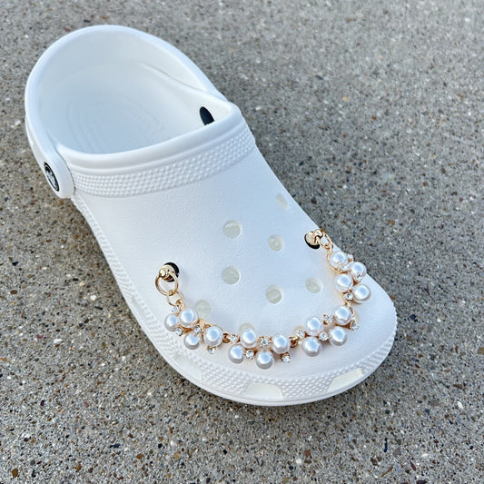 Pearls & Diamonds Shoe Chain