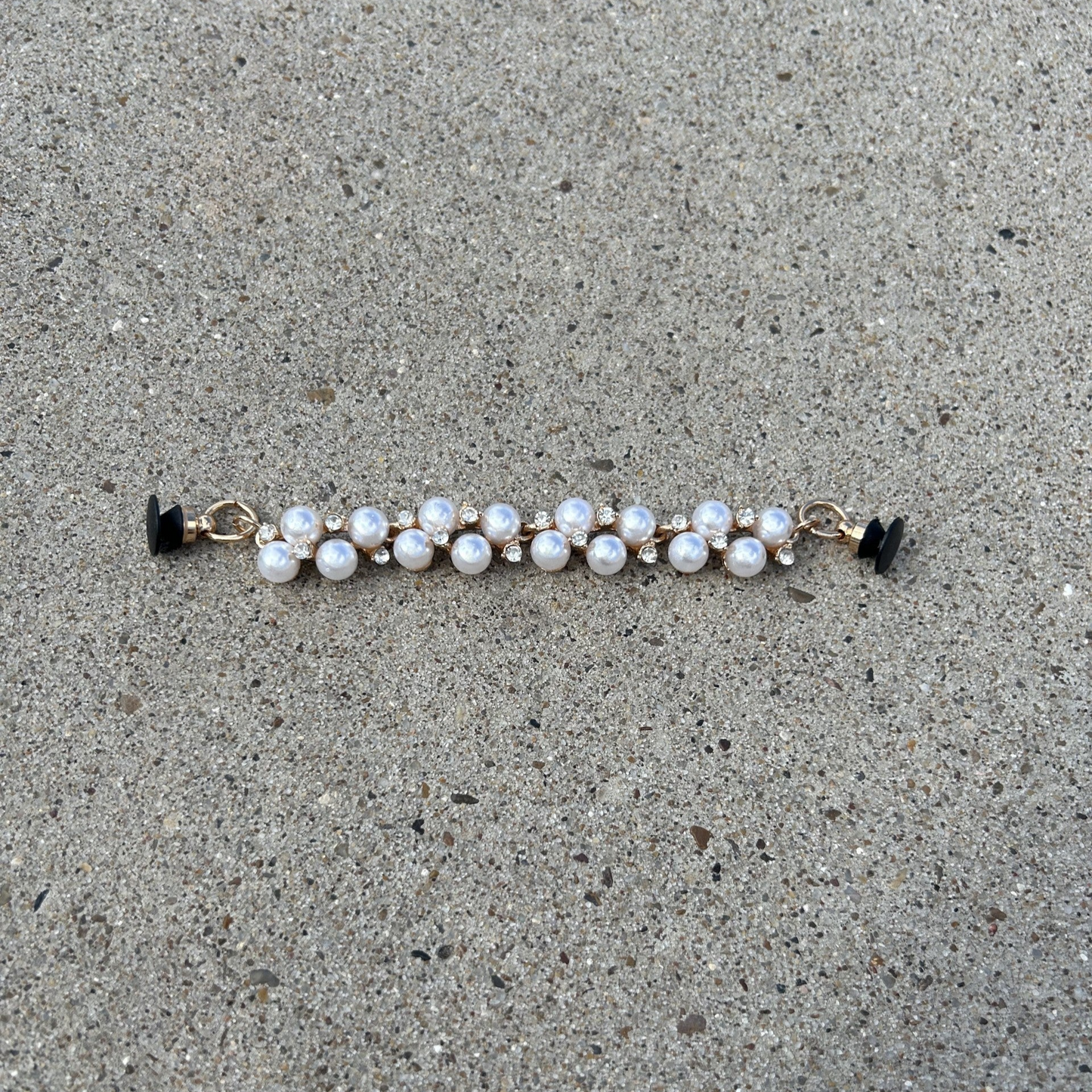 Pearls & Diamonds Shoe Chain