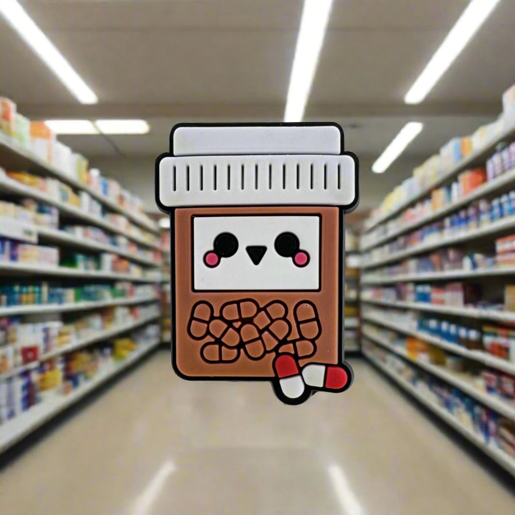 Pharmacy Pill Bottle Croc Charm