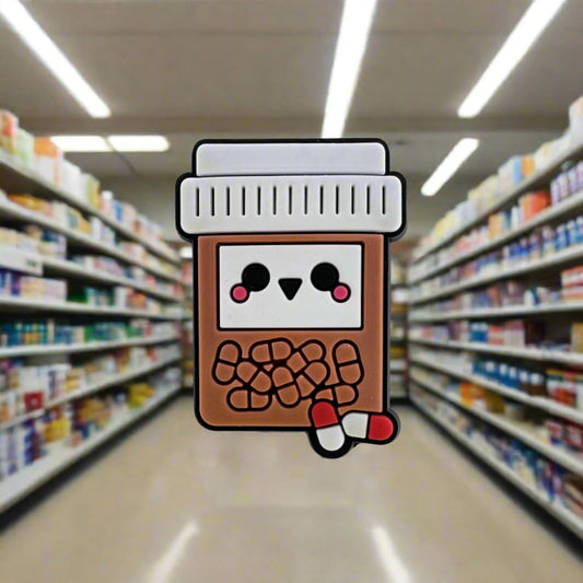 Pharmacy Pill Bottle Croc Charm