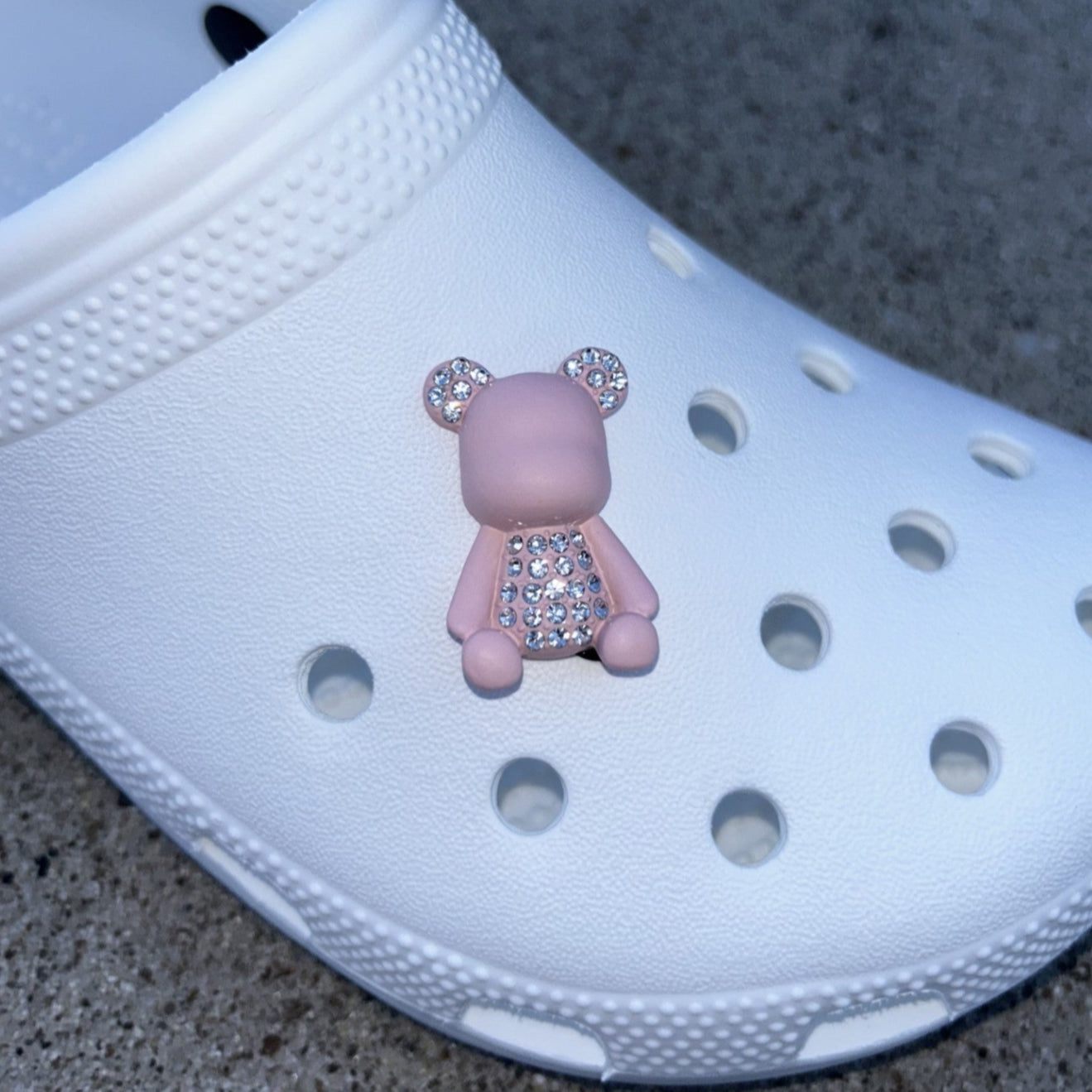 Pink Bear Bling Croc Charm