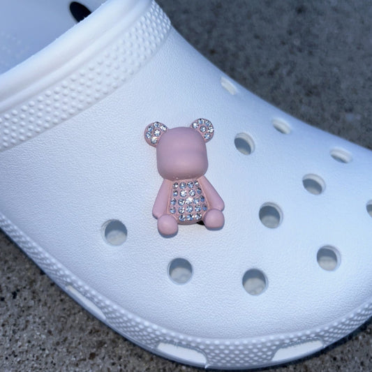 Pink Bear Bling Croc Charm