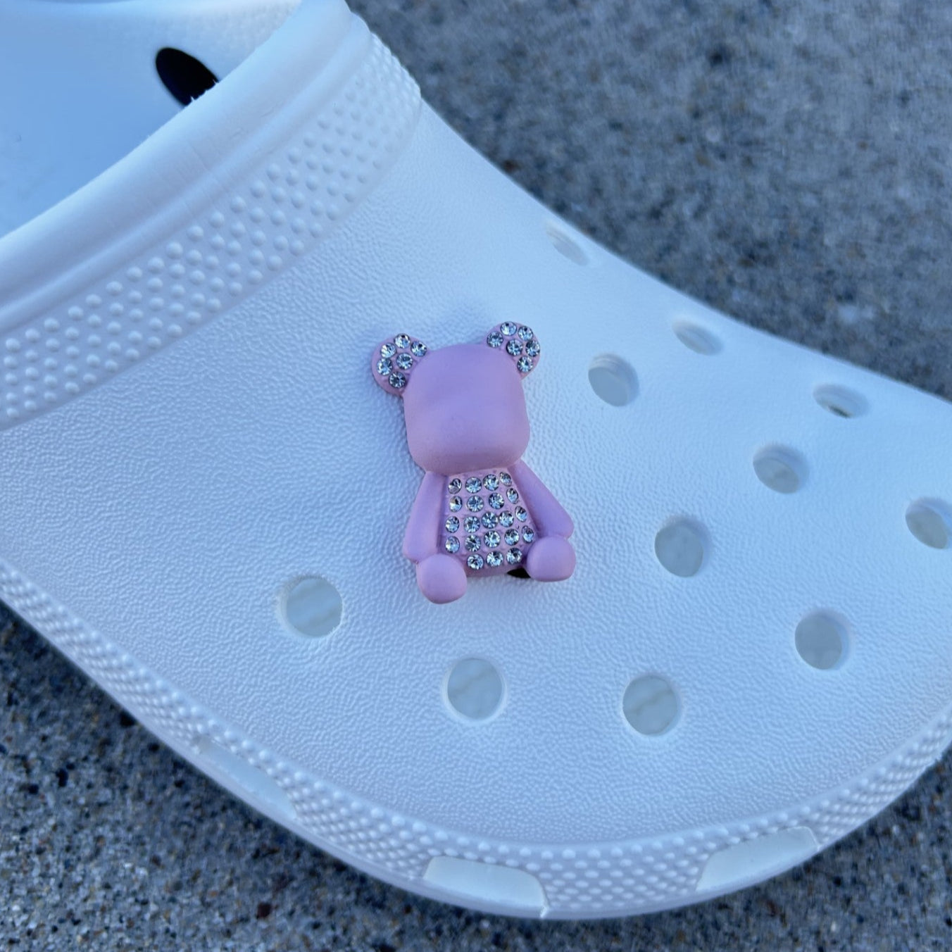 Pink Bear Bling Croc Charm