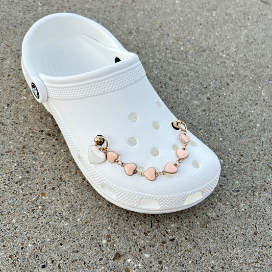 Pink Hearts Croc Chain