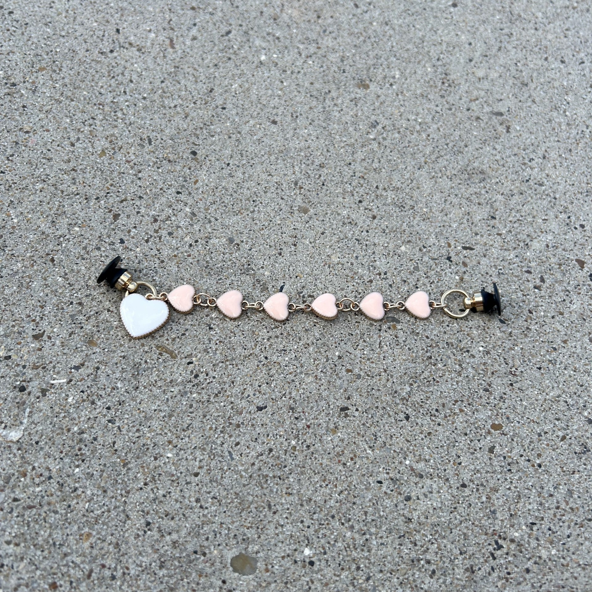 Pink Hearts Shoe Chain