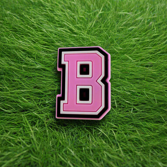 Pink Letter B Croc Charm