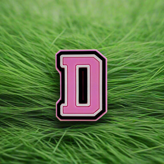 Pink Letter D Croc Charm