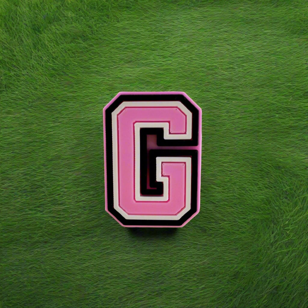 Pink Letter G Croc Charm