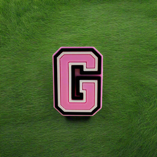 Pink Letter G Croc Charm