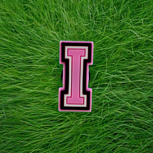 Pink Letter I Croc Charm