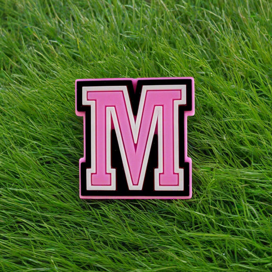 Pink Letter M Croc Charm