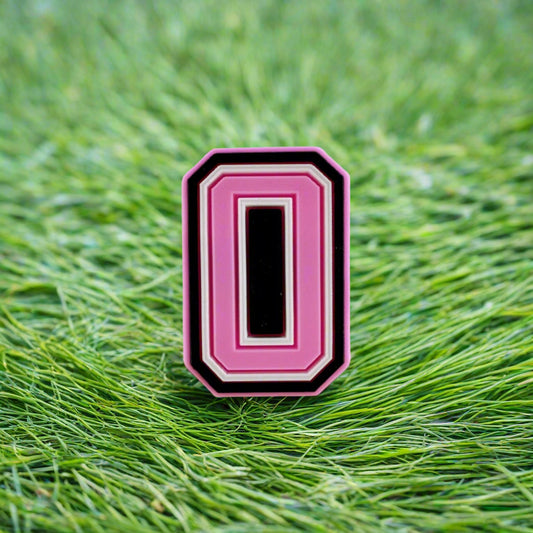 Pink Letter O Croc Charm