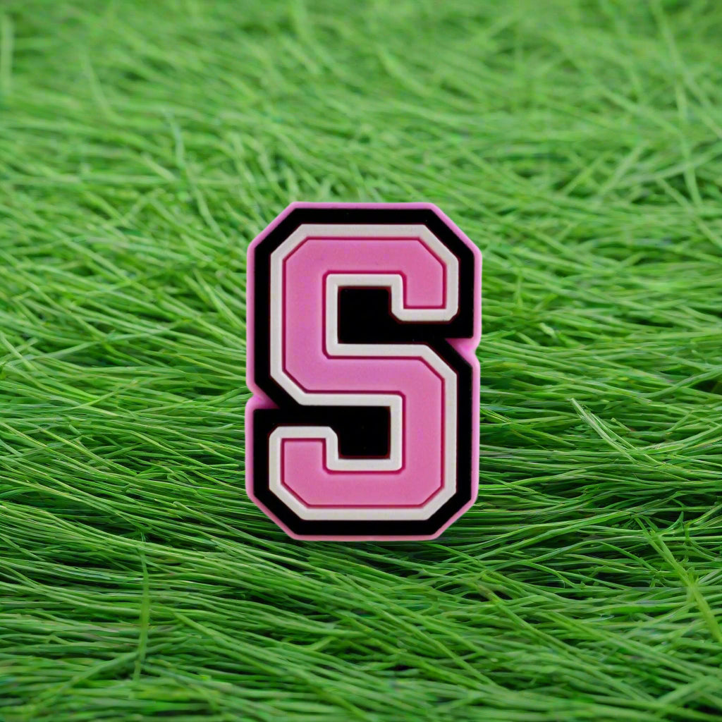 Pink Letter S Croc Charm
