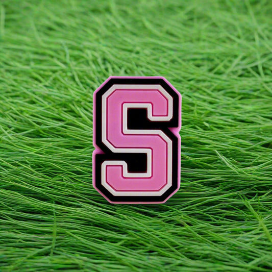 Pink Letter S Croc Charm