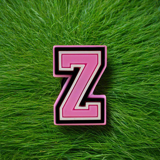 Pink Letter Z Croc Charm