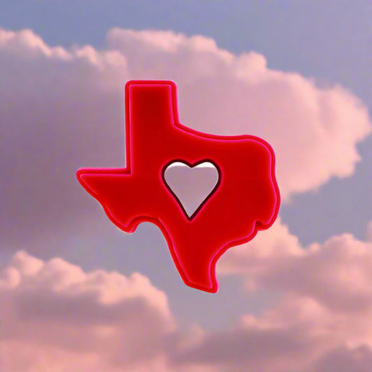 Pink Texas State Croc Charm