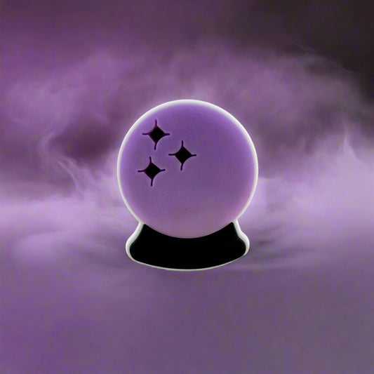 Purple Crystal Ball Croc Charm