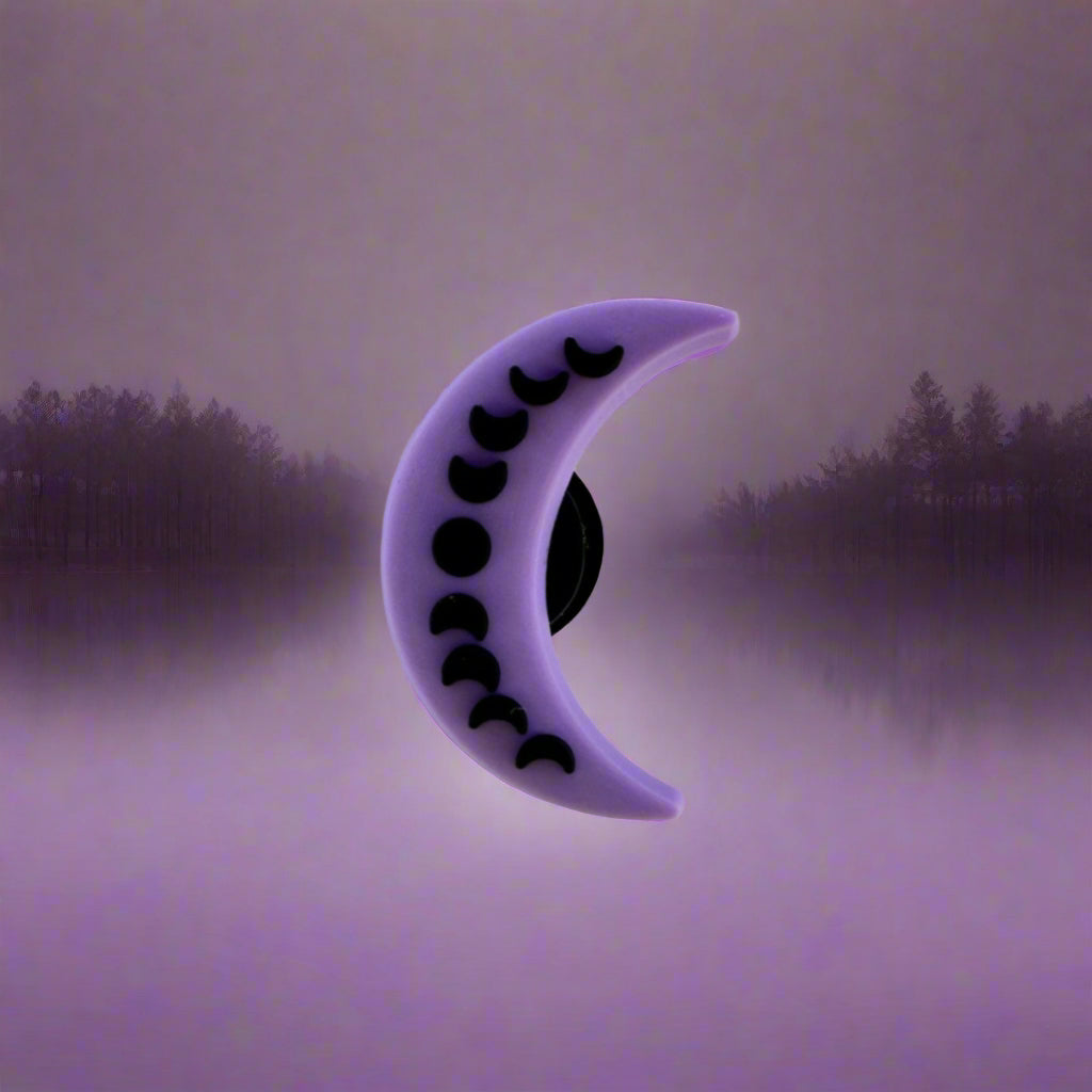 Purple Moon Croc Charm