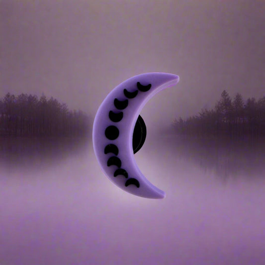 Purple Moon Croc Charm
