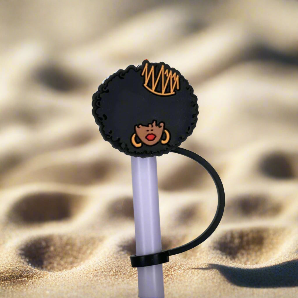 Queen Woman Croc Straw Topper