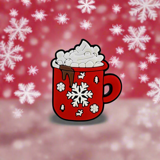 Snowflake Cocoa Croc Charm