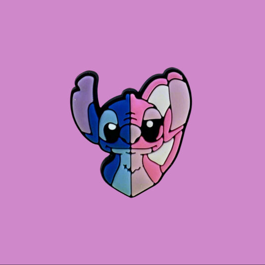 Stitch & Angel Croc Charm