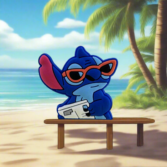Stitch With Newspaper Croc Charm