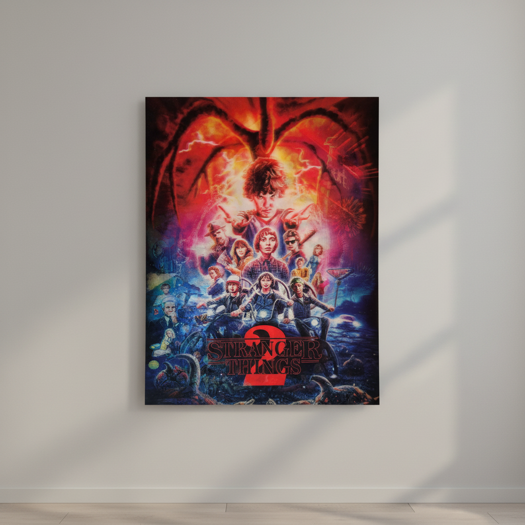 Supernatural Retro 80s Vibes Sci-Fi Accessory Bundle - 3D Poster, Shoe Charms & Straw Topper.5