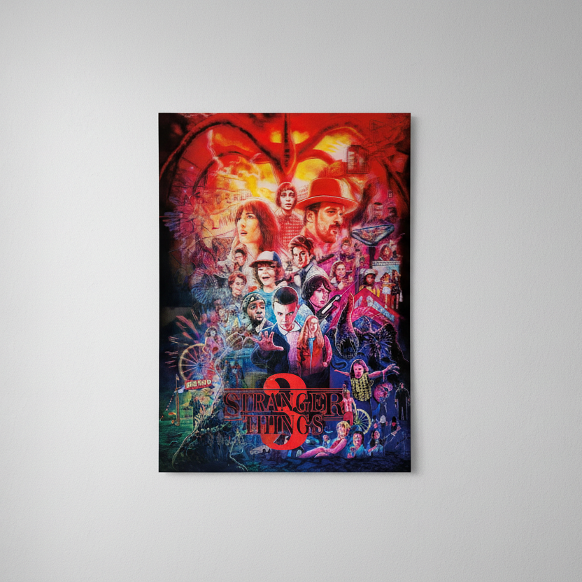 Supernatural Retro 80s Vibes Sci-Fi Accessory Bundle - 3D Poster, Shoe Charms & Straw Topper.5