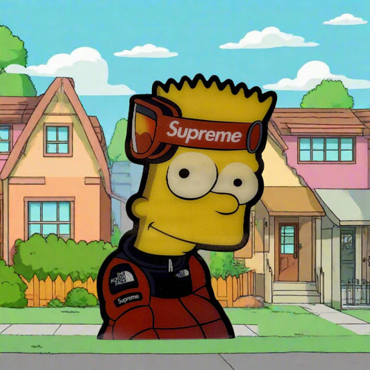 Supreme Bart Simpson 2D Sticker