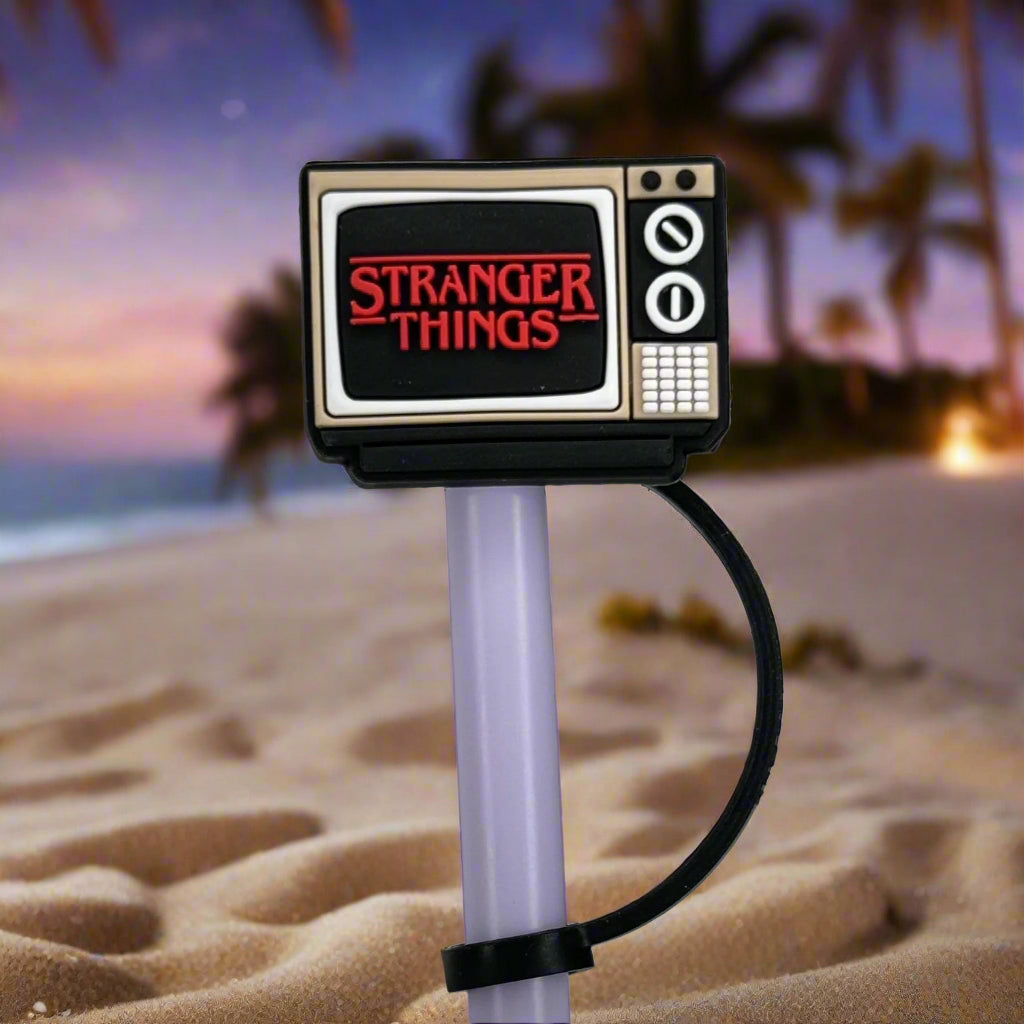 TV Stranger Croc Straw Topper