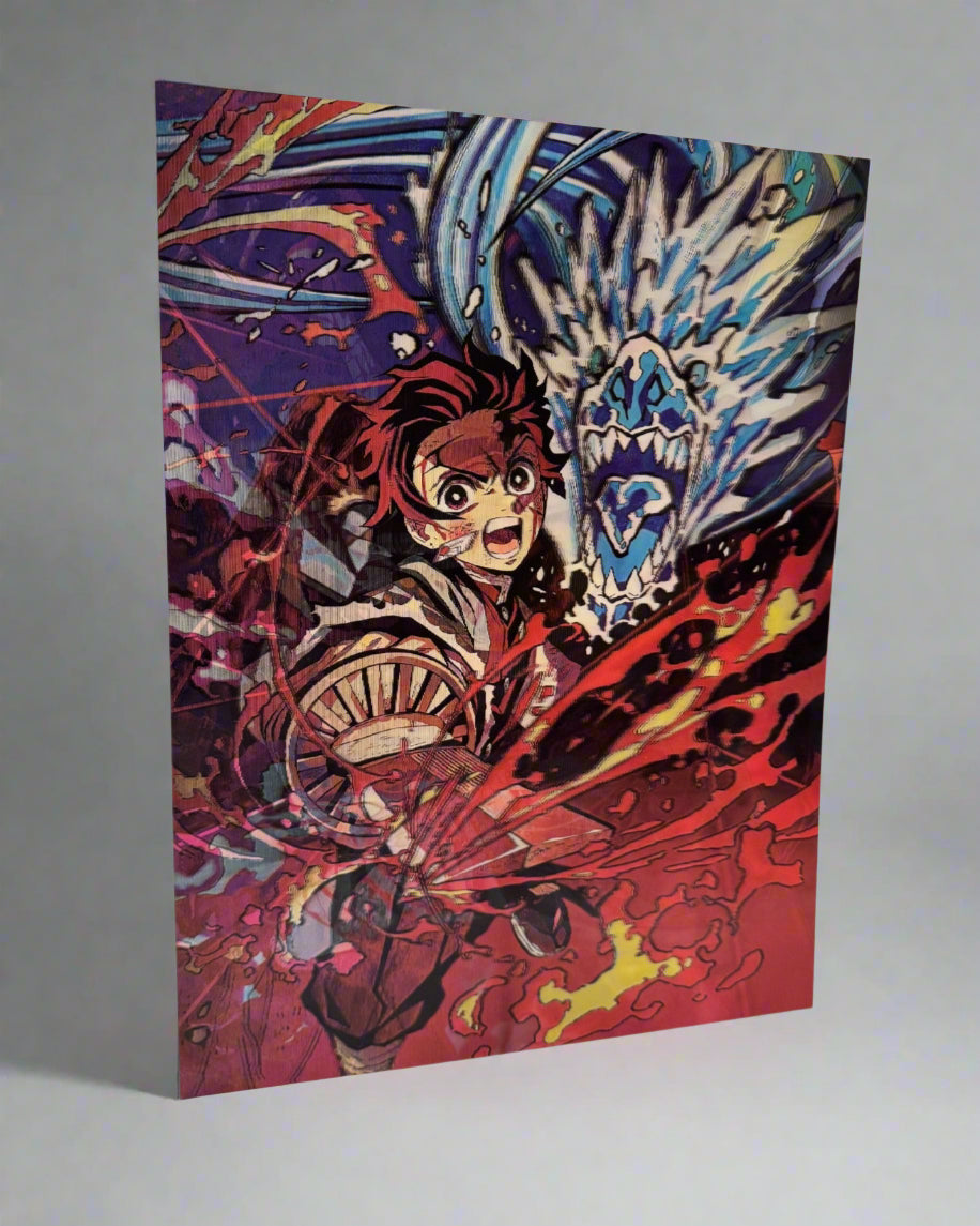 Tanjiro x Nezuko x Zenitsu 3D Anime Poster
