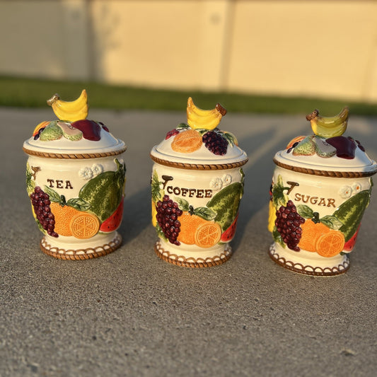 Tropical Glass Kitchen Containers