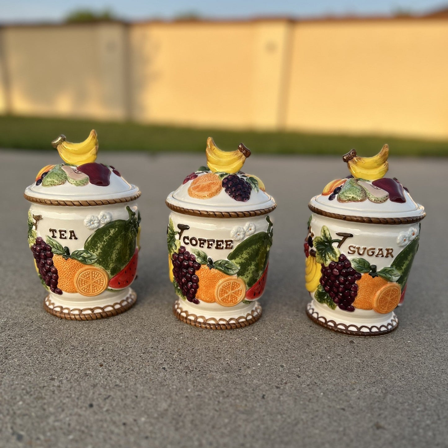 Tropical Glass Kitchen Containers