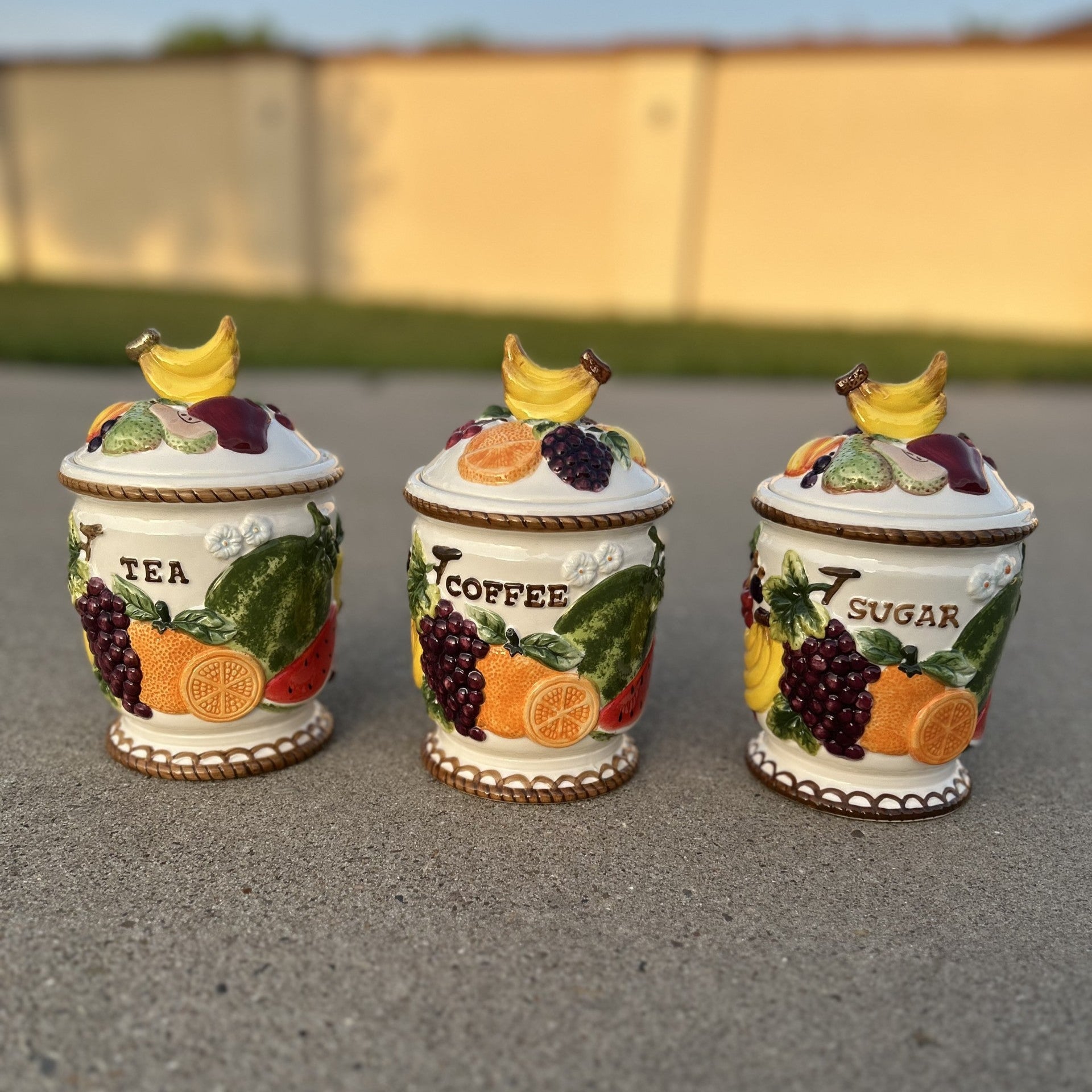 Tropical Glass Kitchen Containers