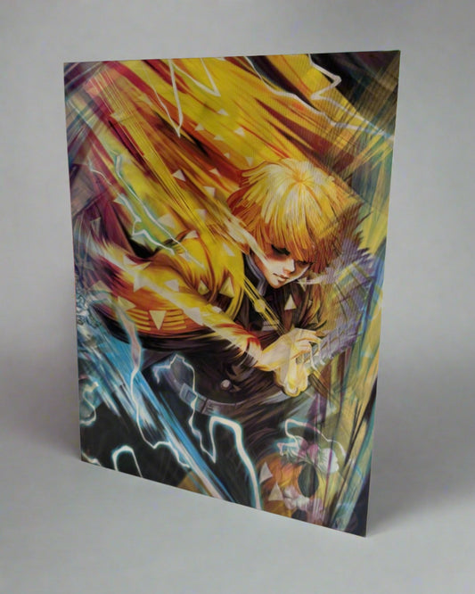 Zenitsu x Inosuke x Tanjiro 'Power Up' 3D Anime Poster