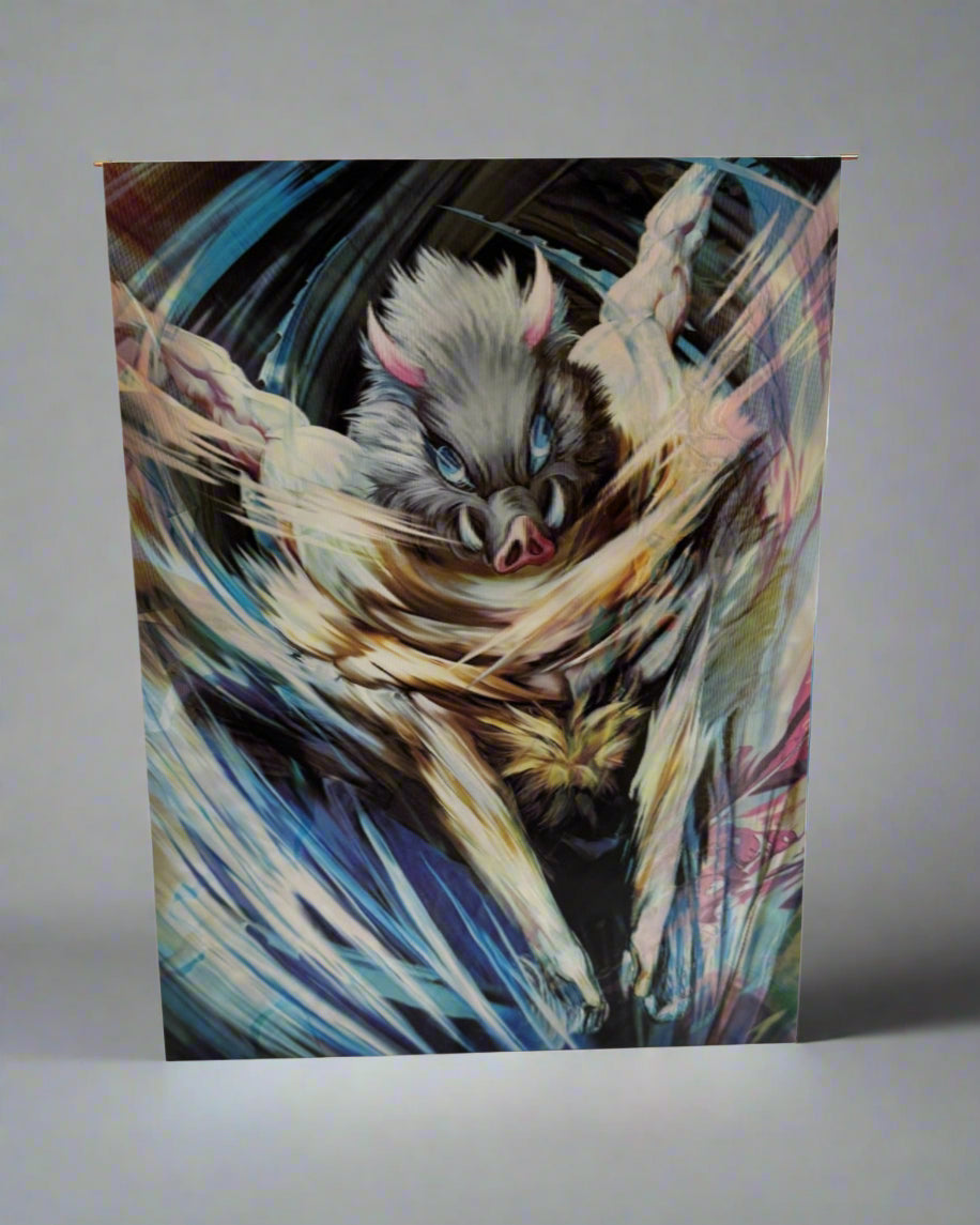 Zenitsu x Inosuke x Tanjiro 'Power Up' 3D Anime Poster