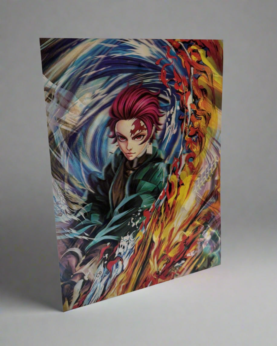 Zenitsu x Inosuke x Tanjiro 'Power Up' 3D Anime Poster