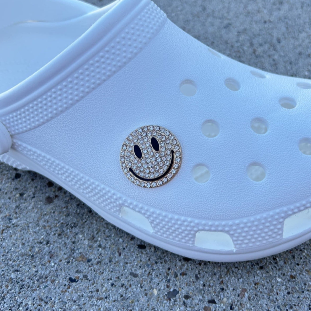 Smiley Bling Croc Charm