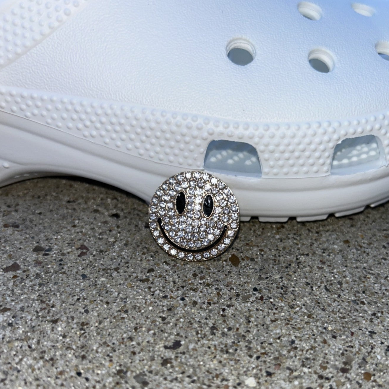 Smiley Bling Croc Charm